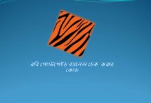 রবি পোস্টপেইড ব্যালেন্স চেক করার কোড